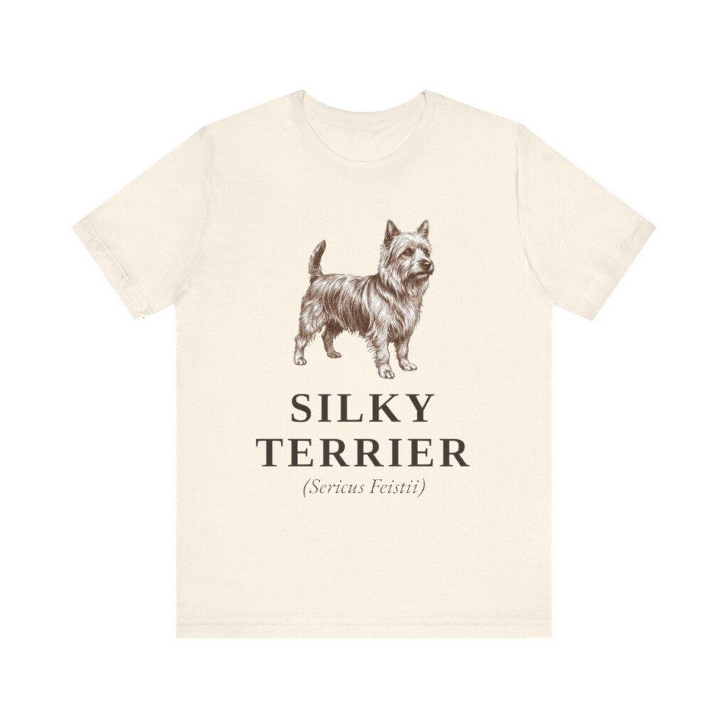 Silky Terrier Latin Shirt, Vintage Dog Sketch Tee, Dog Latin Gift