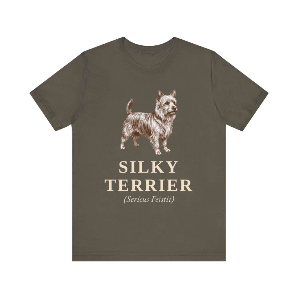 Silky Terrier Latin Shirt, Vintage Dog Sketch Tee, Dog Latin Gift