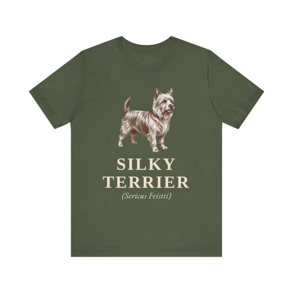 Silky Terrier Latin Shirt, Vintage Dog Sketch Tee, Dog Latin Gift