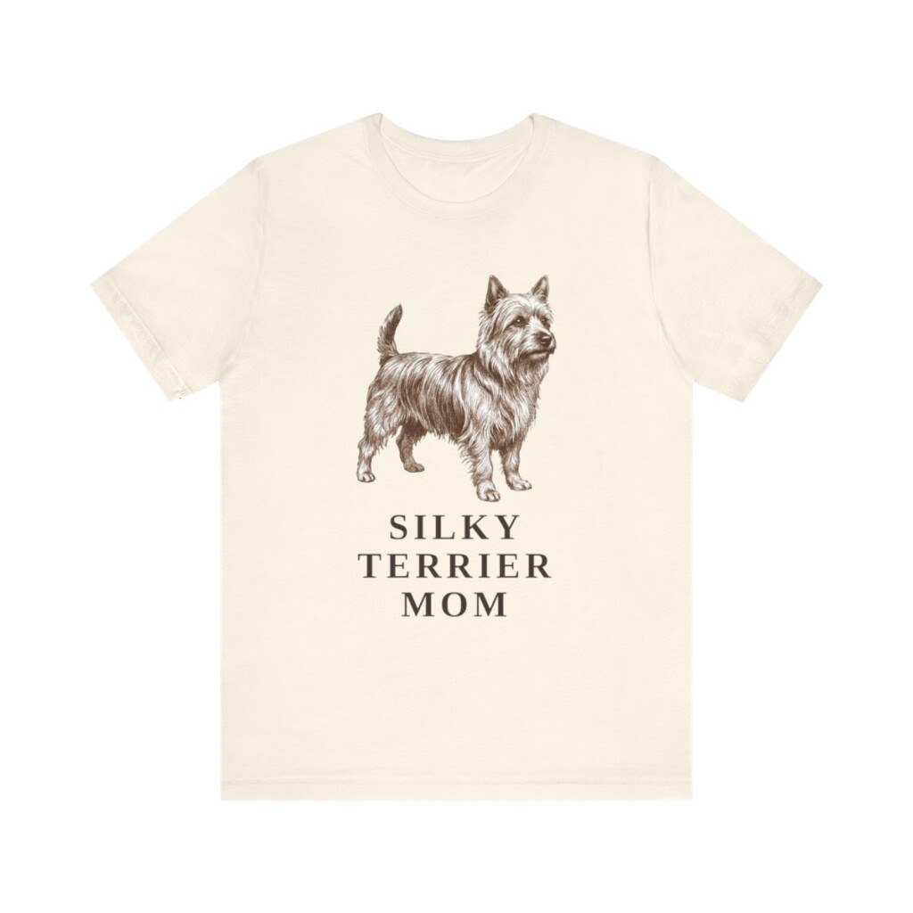 Silky Terrier Mom Shirt, Vintage Dog Sketch Tee, Dog Mom Gift