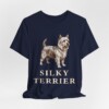 Silky Terrier Shirt, Vintage Dog Sketch Tee, Dog Lover Gift