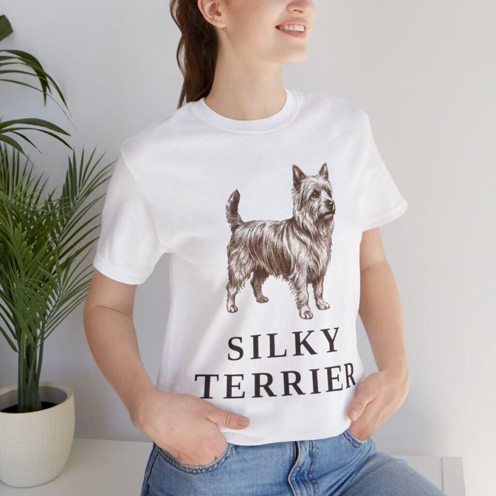 Silky Terrier Shirt, Vintage Dog Sketch Tee, Dog Lover Gift
