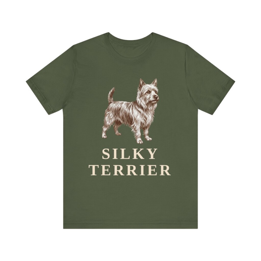 Silky Terrier Shirt, Vintage Dog Sketch Tee, Dog Lover Gift
