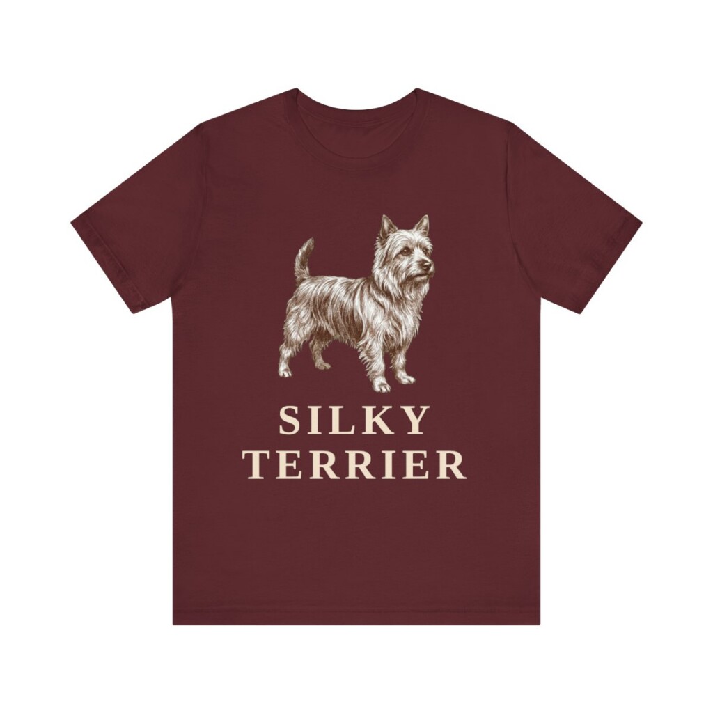 Silky Terrier Shirt, Vintage Dog Sketch Tee, Dog Lover Gift