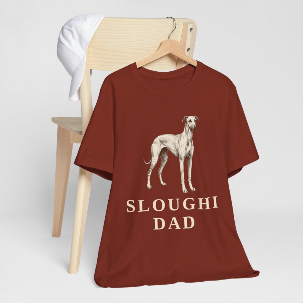Sloughi Dad Shirt, Vintage Dog Sketch Tee, Dog Dad Gift