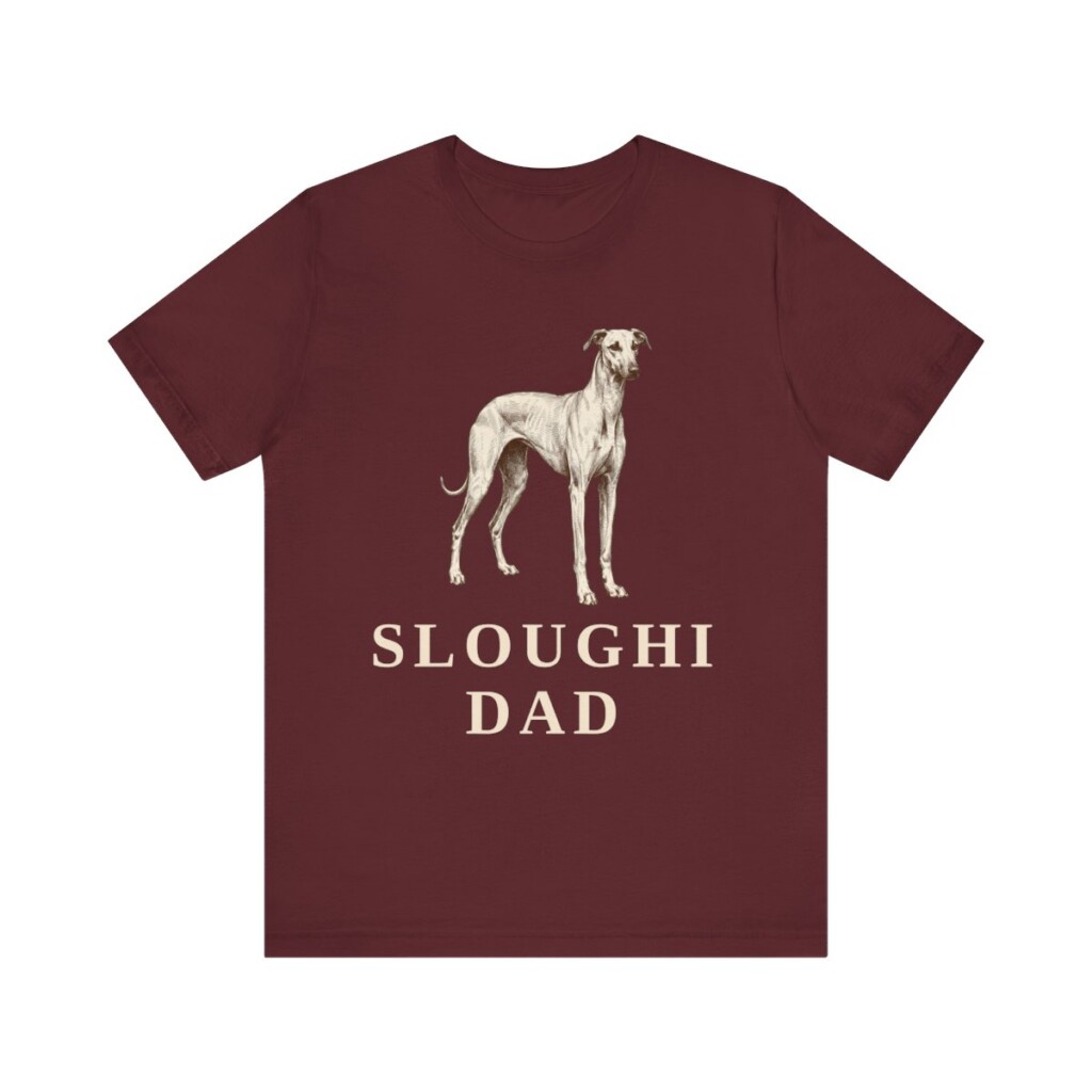 Sloughi Dad Shirt, Vintage Dog Sketch Tee, Dog Dad Gift