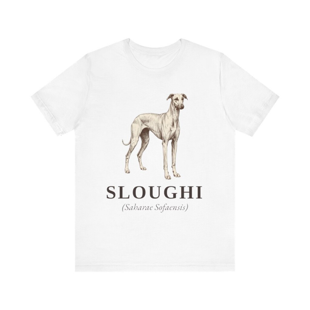 Sloughi Latin Shirt, Vintage Dog Sketch Tee, Dog Latin Gift
