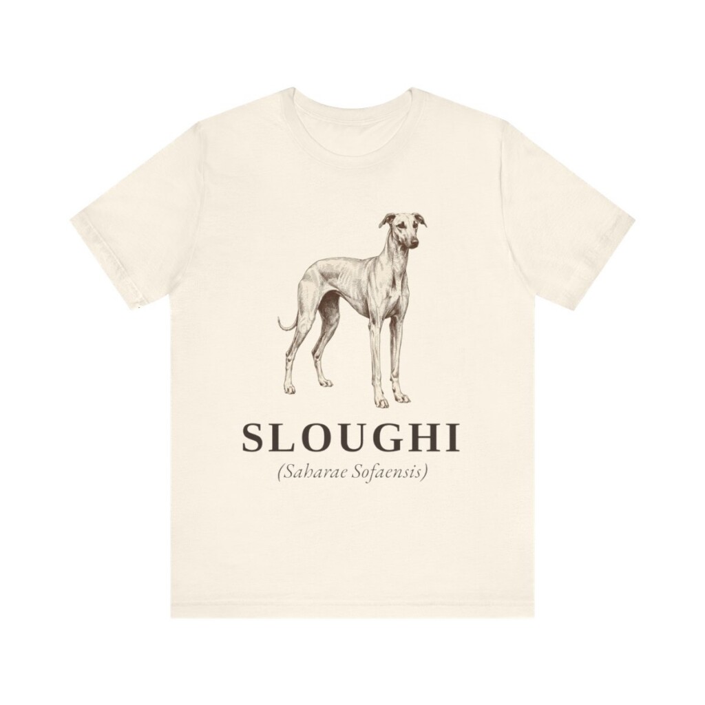 Sloughi Latin Shirt, Vintage Dog Sketch Tee, Dog Latin Gift