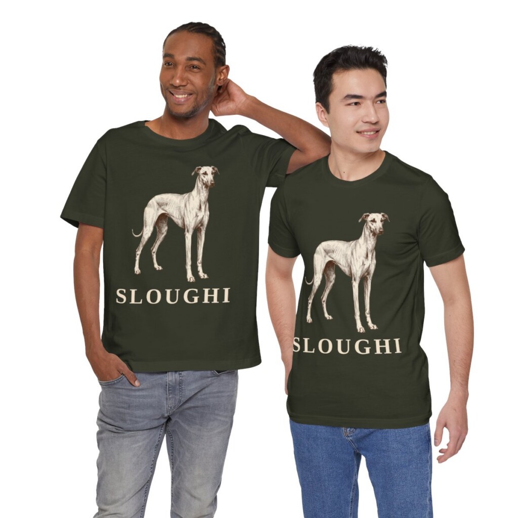 Sloughi Shirt, Vintage Dog Sketch Tee, Dog Lover Gift