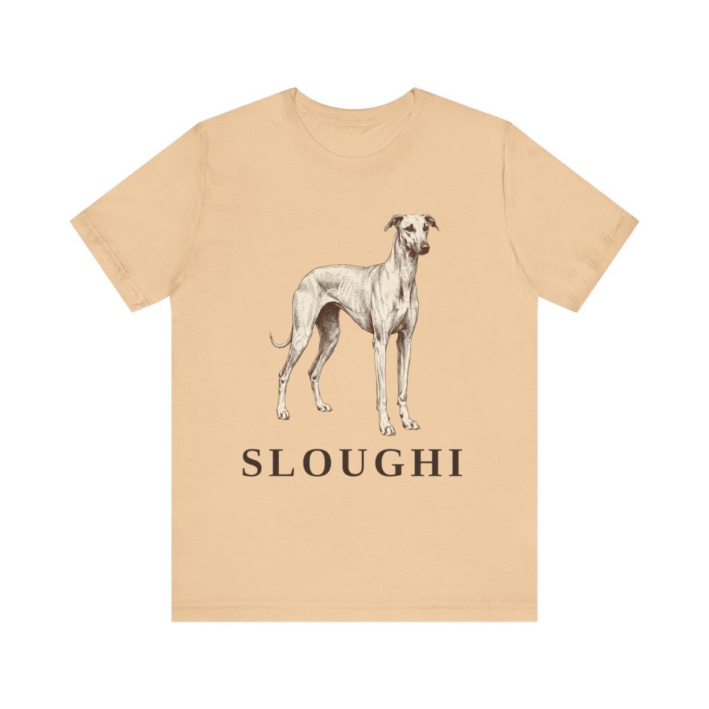 Sloughi Shirt, Vintage Dog Sketch Tee, Dog Lover Gift