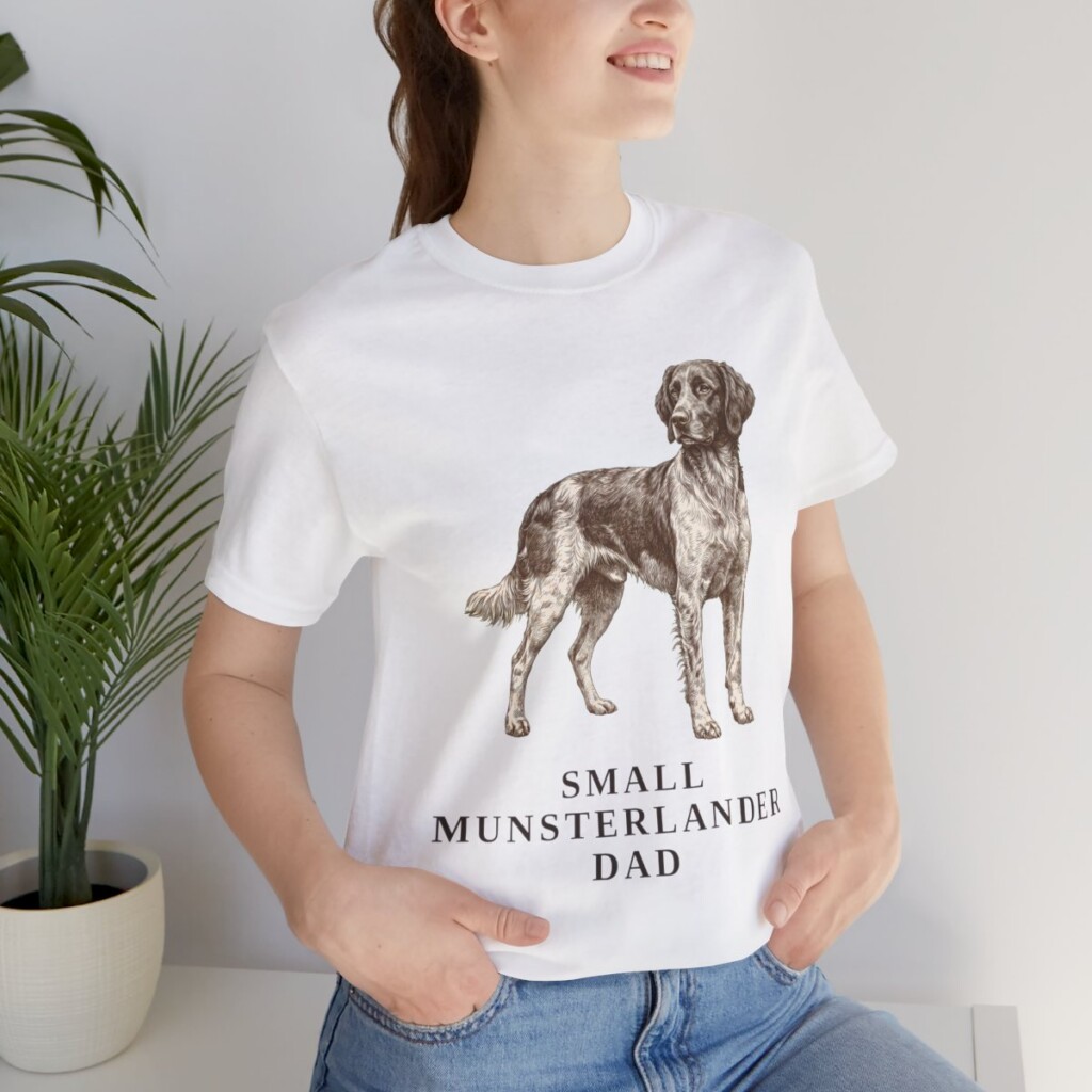 Small Munsterlander Dad Shirt, Vintage Dog Sketch Tee, Dog Dad Gift