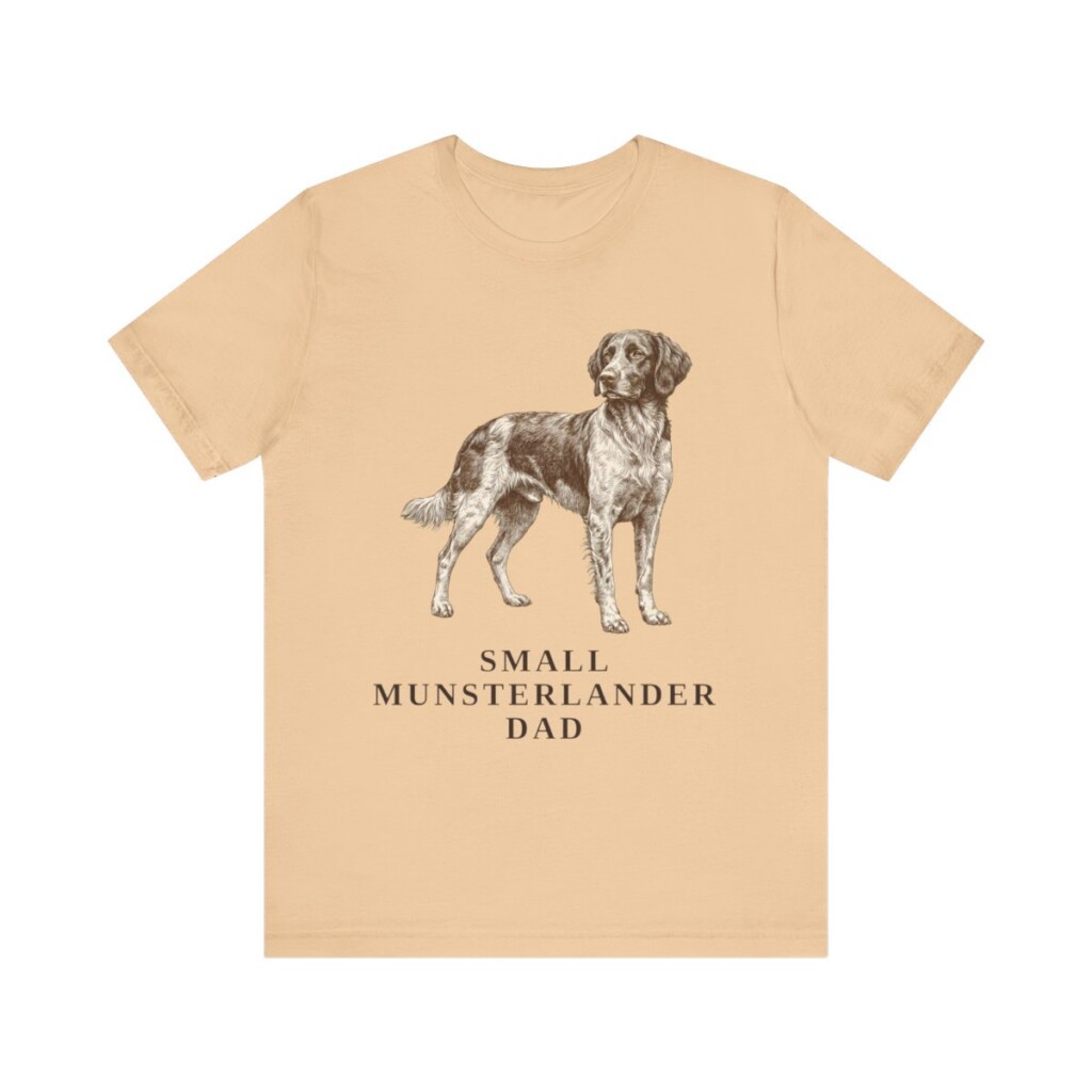 Small Munsterlander Dad Shirt, Vintage Dog Sketch Tee, Dog Dad Gift
