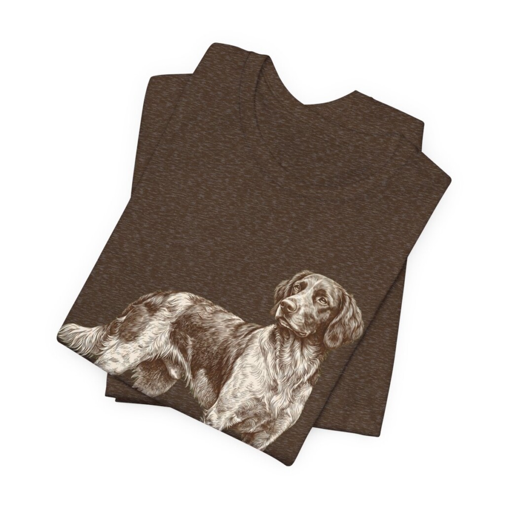 Small Munsterlander Shirt, Vintage Dog Sketch Tee, Dog Lover Gift