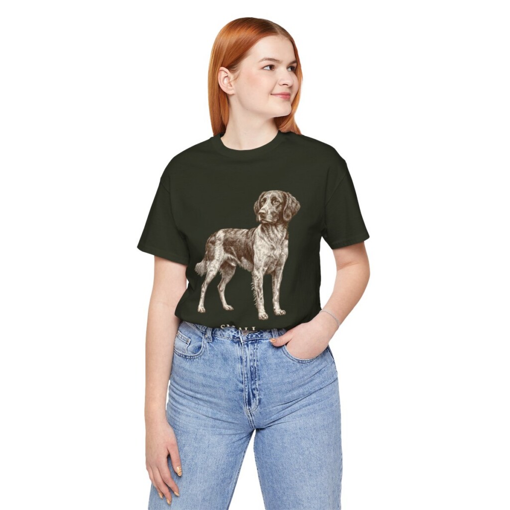 Small Munsterlander Shirt, Vintage Dog Sketch Tee, Dog Lover Gift