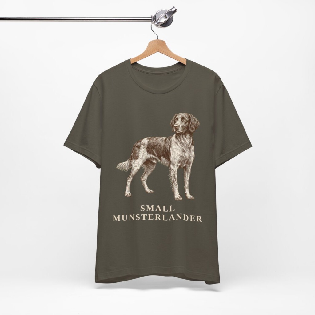 Small Munsterlander Shirt, Vintage Dog Sketch Tee, Dog Lover Gift