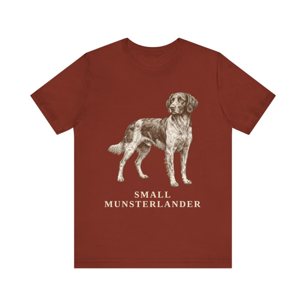 Small Munsterlander Shirt, Vintage Dog Sketch Tee, Dog Lover Gift