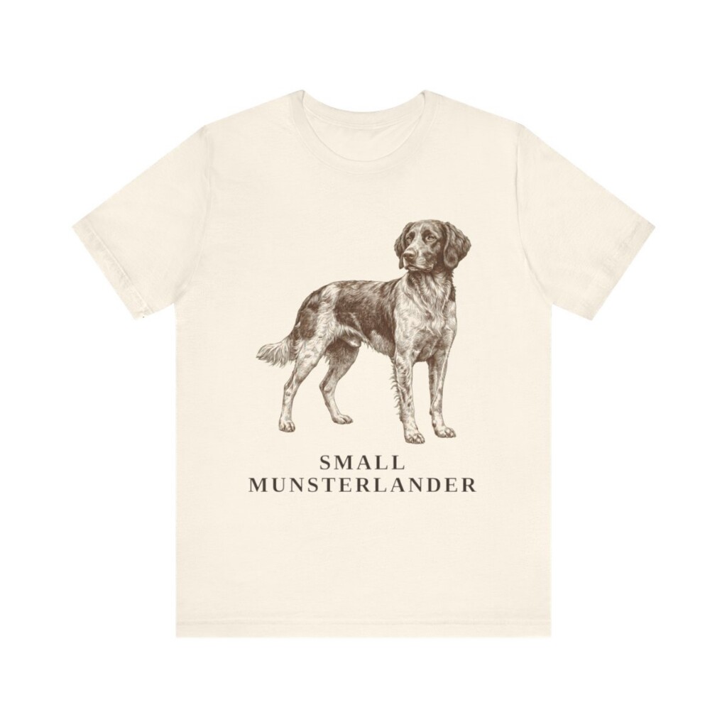 Small Munsterlander Shirt, Vintage Dog Sketch Tee, Dog Lover Gift