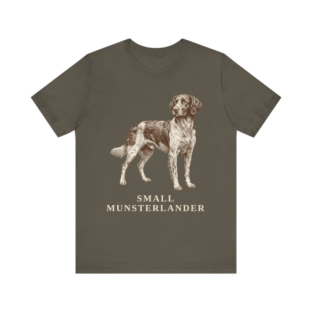 Small Munsterlander Shirt, Vintage Dog Sketch Tee, Dog Lover Gift