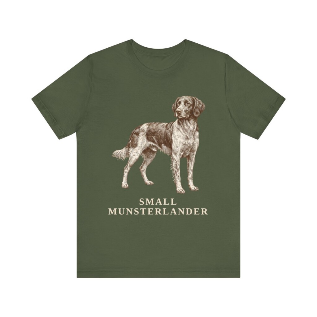 Small Munsterlander Shirt, Vintage Dog Sketch Tee, Dog Lover Gift