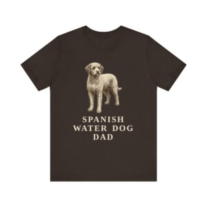 Spanish Water Dog Dad Shirt, Vintage Dog Sketch Tee, Dog Dad Gift