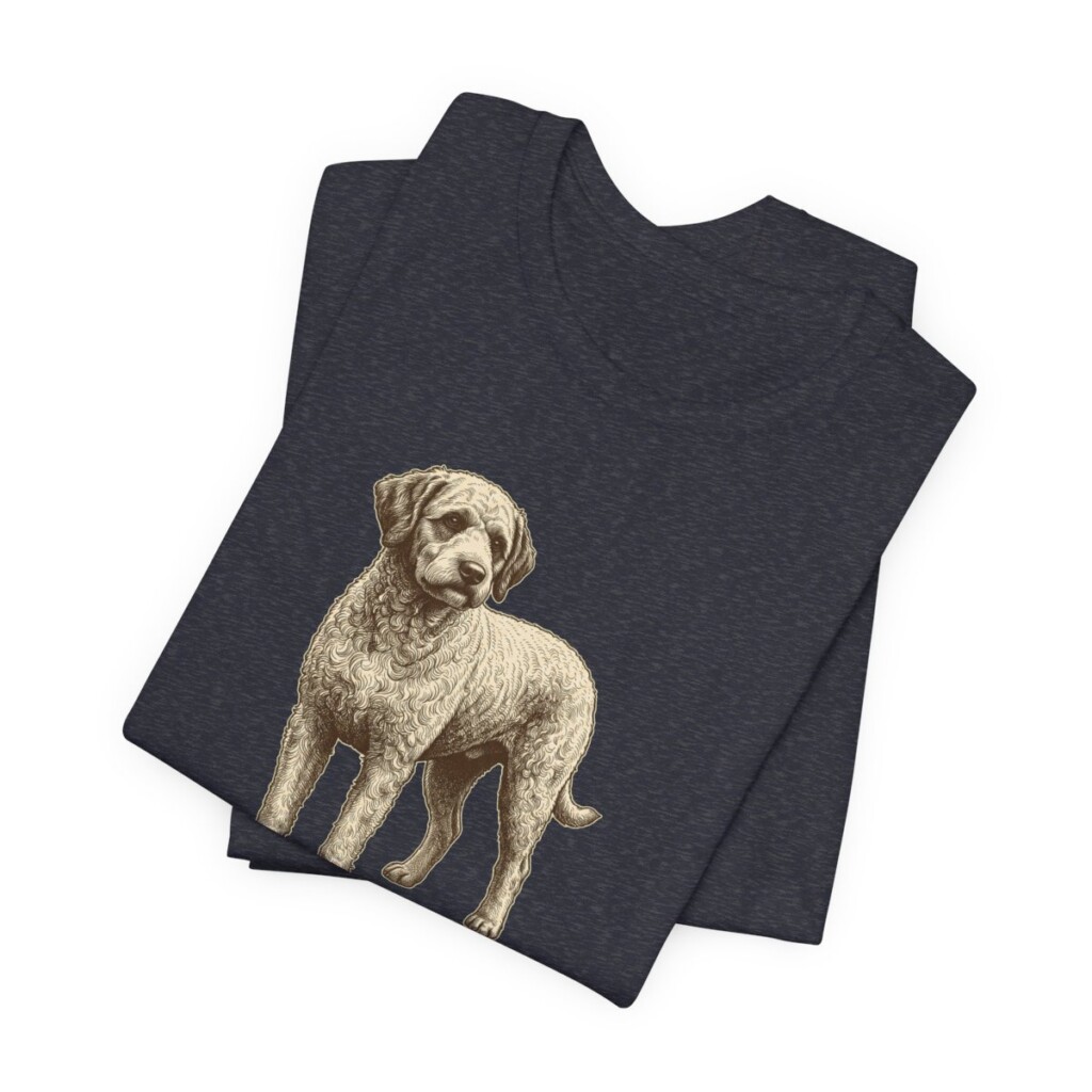 Spanish Water Dog Dad Shirt, Vintage Dog Sketch Tee, Dog Dad Gift