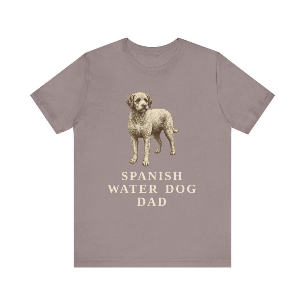 Spanish Water Dog Dad Shirt, Vintage Dog Sketch Tee, Dog Dad Gift