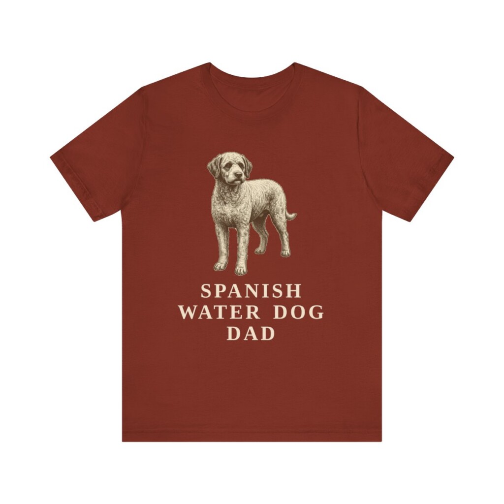 Spanish Water Dog Dad Shirt, Vintage Dog Sketch Tee, Dog Dad Gift