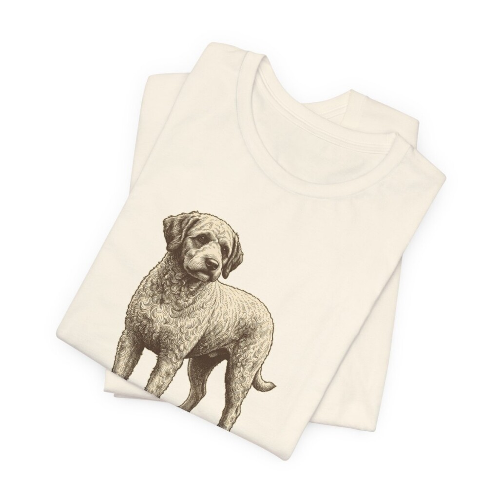 Spanish Water Dog Humor Shirt, Vintage Dog Sketch Tee, Dog Humor Gift