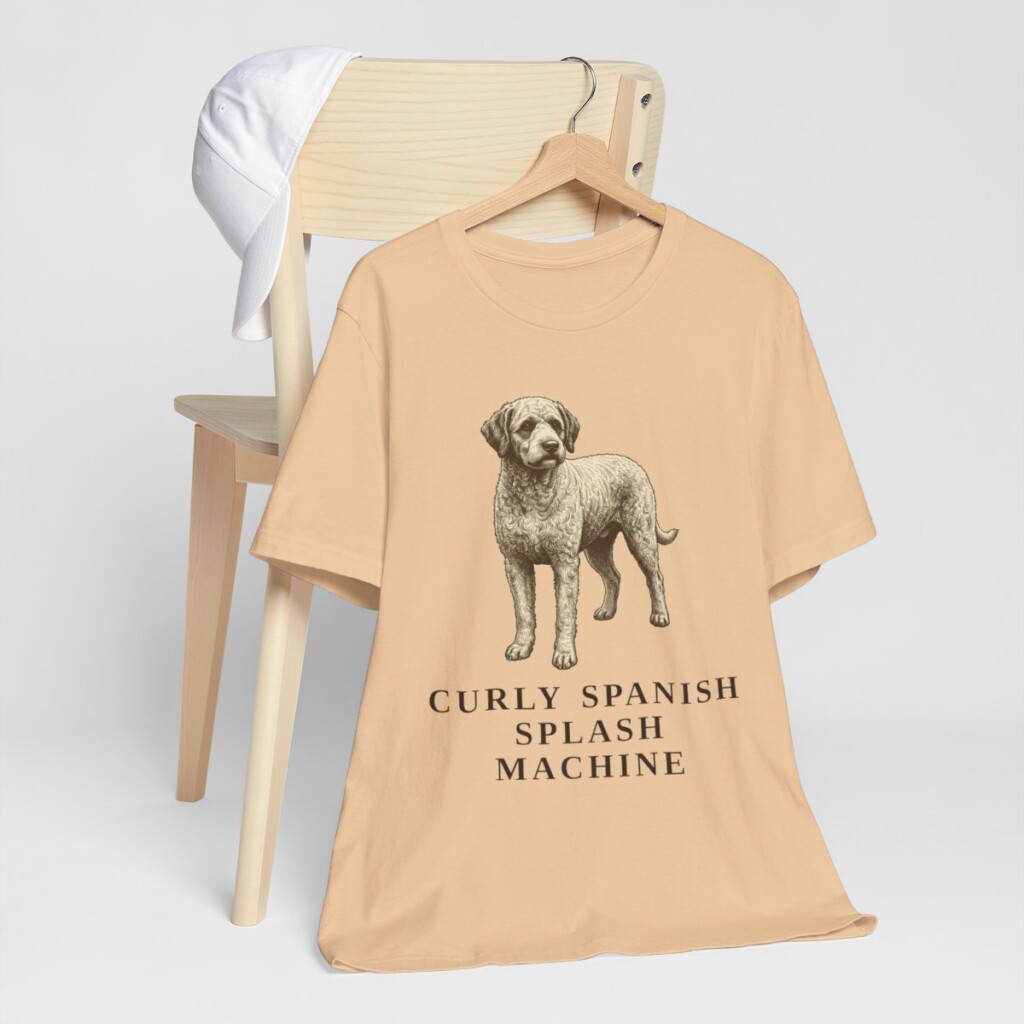 Spanish Water Dog Humor Shirt, Vintage Dog Sketch Tee, Dog Humor Gift