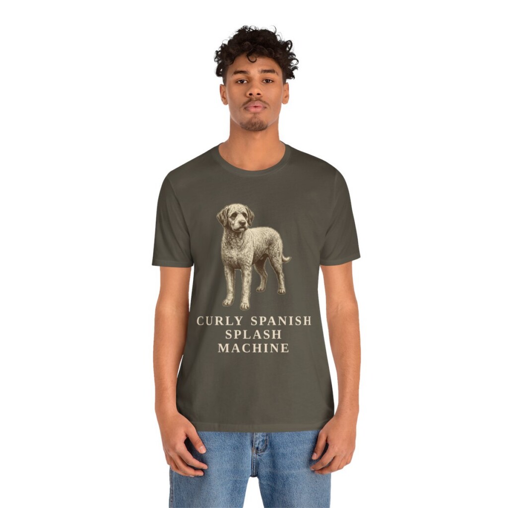 Spanish Water Dog Humor Shirt, Vintage Dog Sketch Tee, Dog Humor Gift