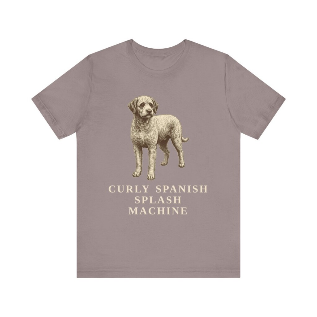 Spanish Water Dog Humor Shirt, Vintage Dog Sketch Tee, Dog Humor Gift