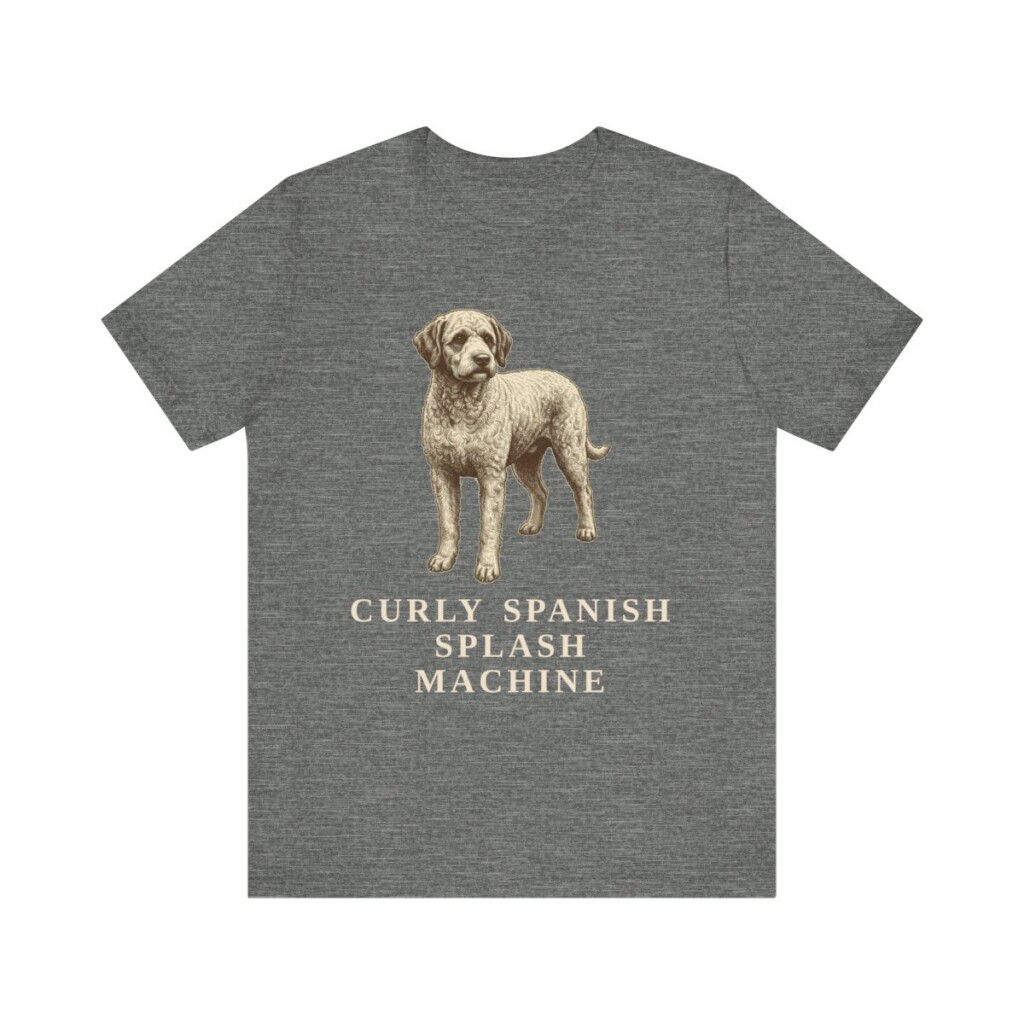 Spanish Water Dog Humor Shirt, Vintage Dog Sketch Tee, Dog Humor Gift