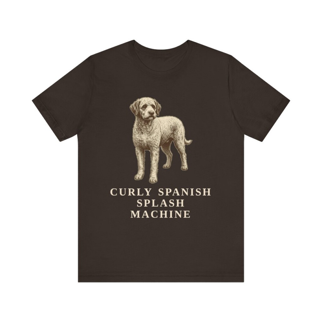 Spanish Water Dog Humor Shirt, Vintage Dog Sketch Tee, Dog Humor Gift