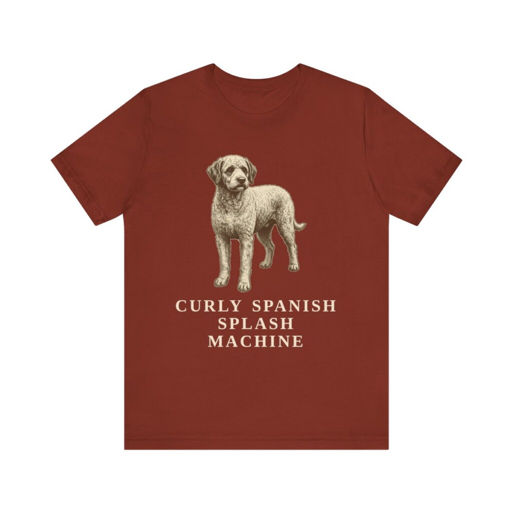 Spanish Water Dog Humor Shirt, Vintage Dog Sketch Tee, Dog Humor Gift