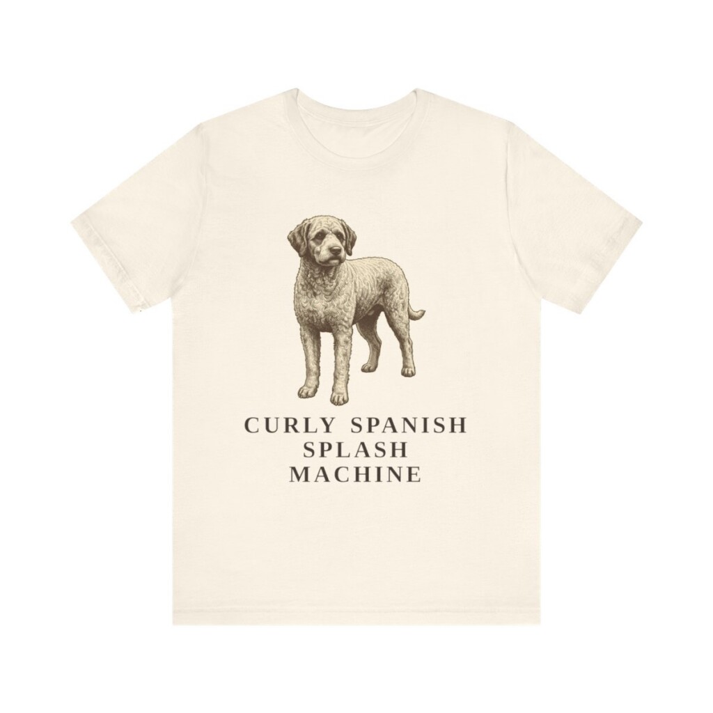 Spanish Water Dog Humor Shirt, Vintage Dog Sketch Tee, Dog Humor Gift