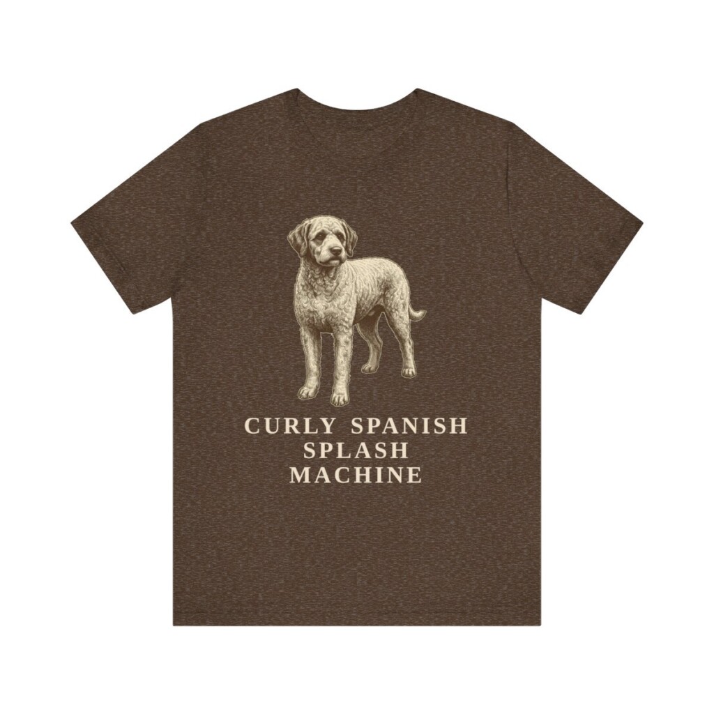 Spanish Water Dog Humor Shirt, Vintage Dog Sketch Tee, Dog Humor Gift