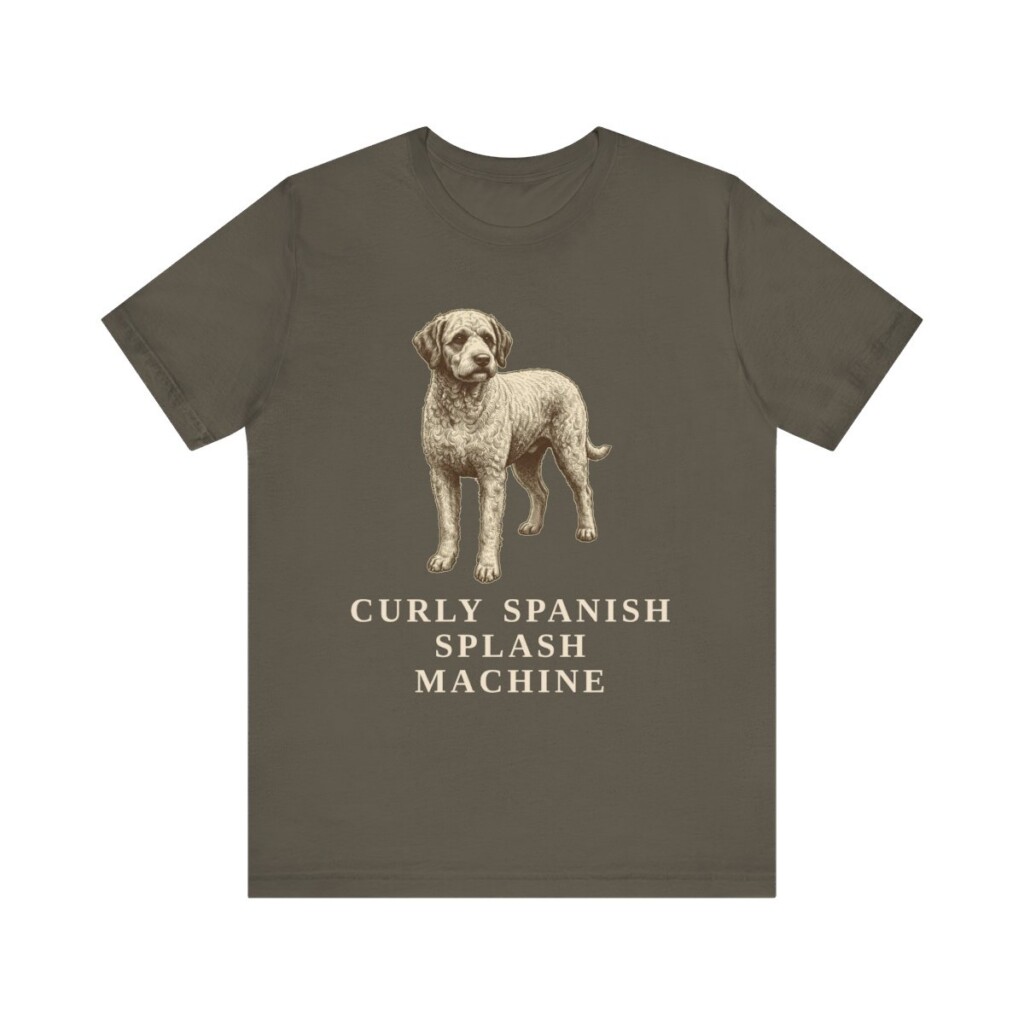 Spanish Water Dog Humor Shirt, Vintage Dog Sketch Tee, Dog Humor Gift