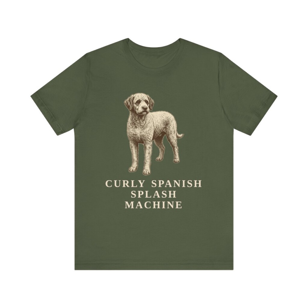 Spanish Water Dog Humor Shirt, Vintage Dog Sketch Tee, Dog Humor Gift