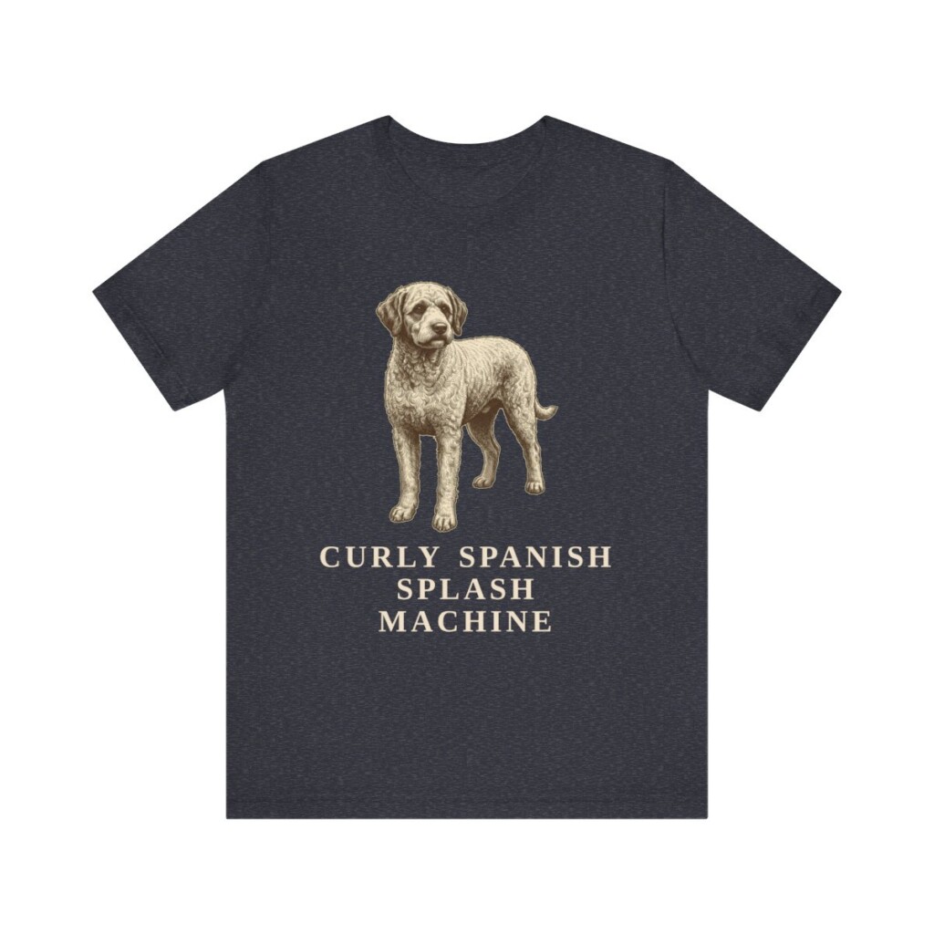 Spanish Water Dog Humor Shirt, Vintage Dog Sketch Tee, Dog Humor Gift