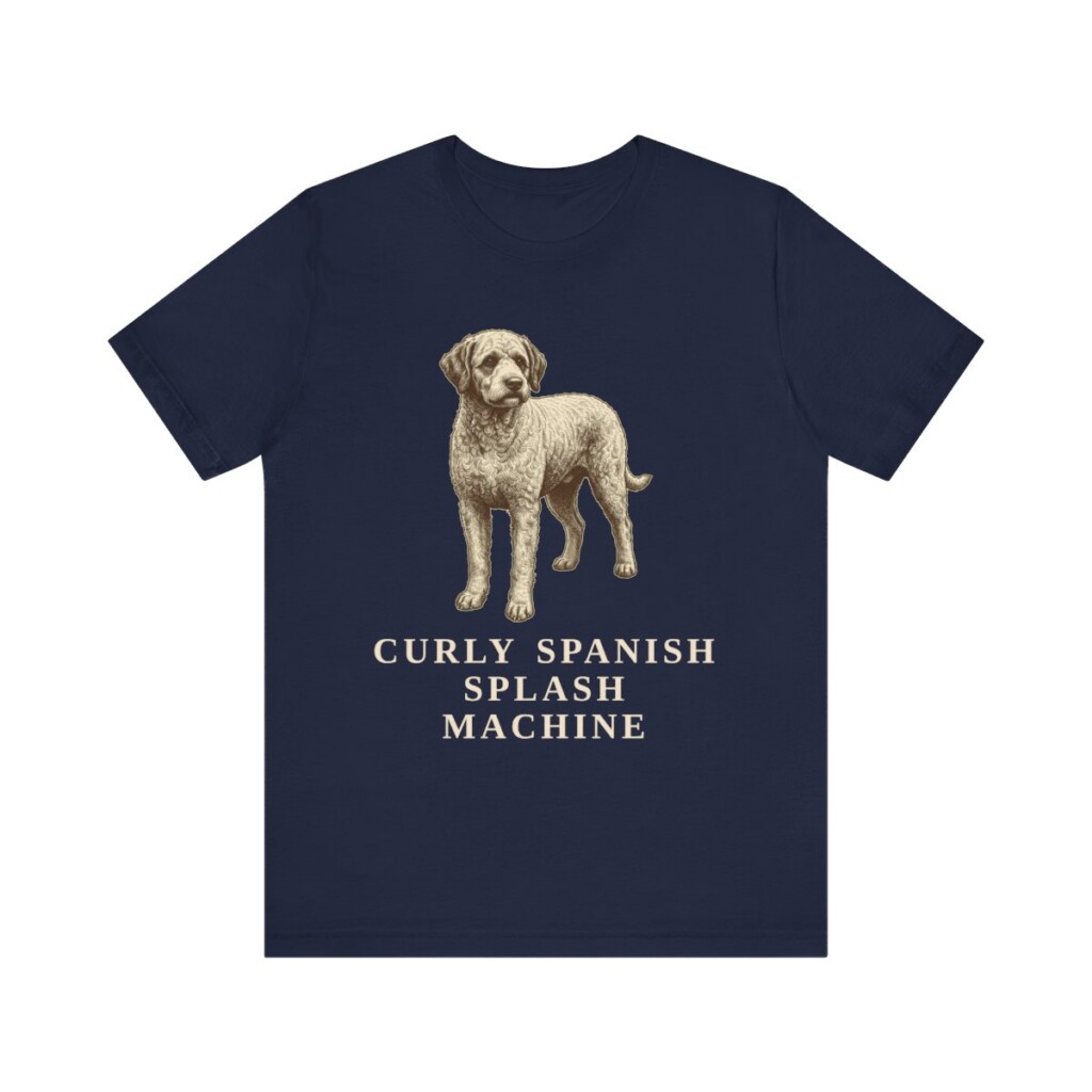 Spanish Water Dog Humor Shirt, Vintage Dog Sketch Tee, Dog Humor Gift