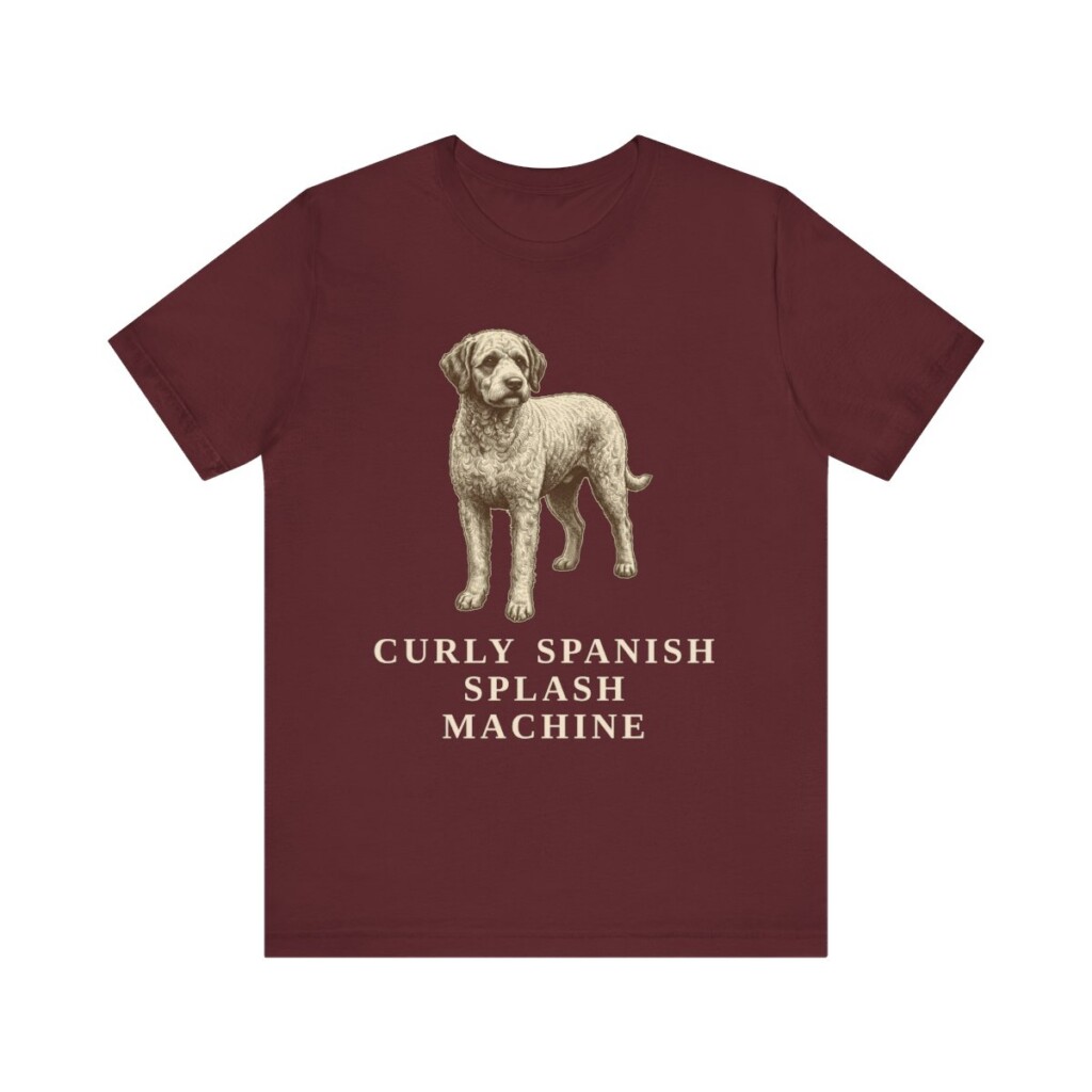 Spanish Water Dog Humor Shirt, Vintage Dog Sketch Tee, Dog Humor Gift