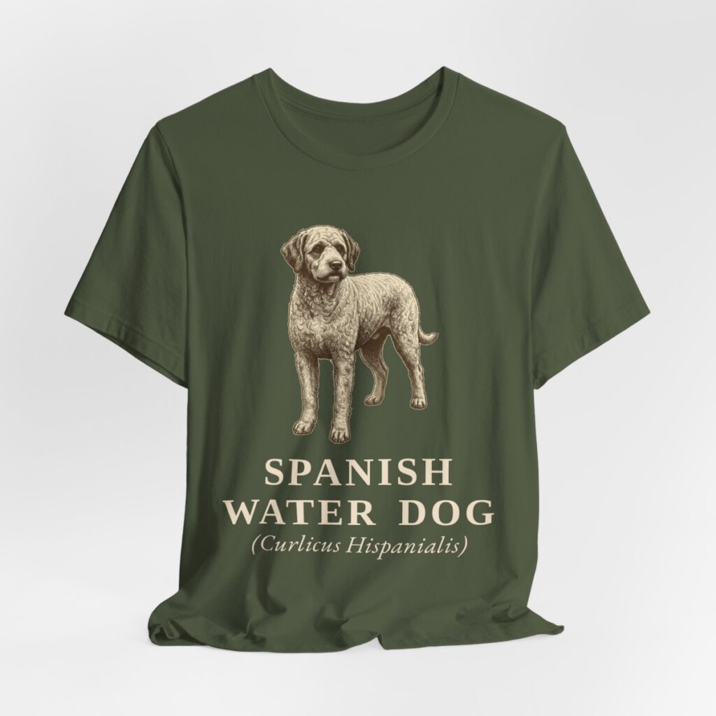 Spanish Water Dog Latin Shirt, Vintage Dog Sketch Tee, Dog Latin Gift