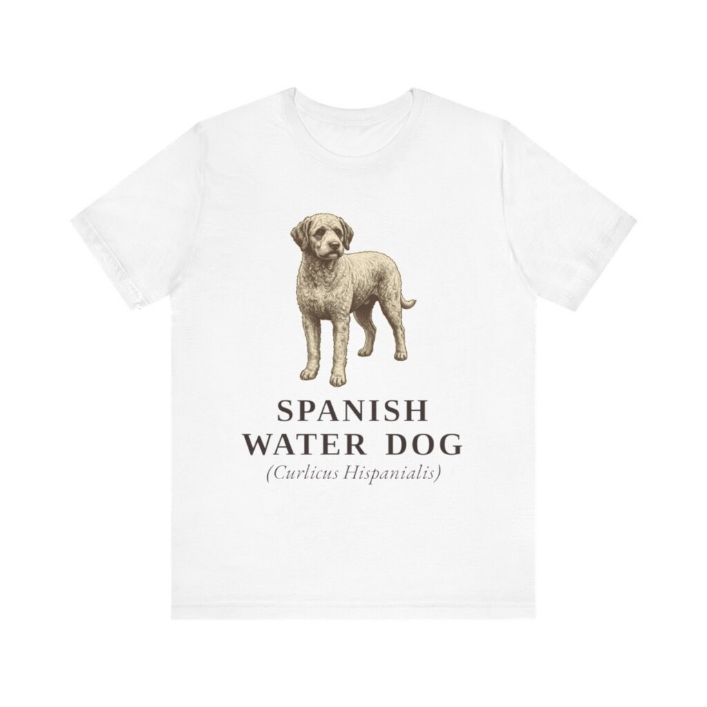 Spanish Water Dog Latin Shirt, Vintage Dog Sketch Tee, Dog Latin Gift
