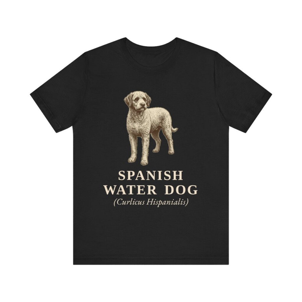 Spanish Water Dog Latin Shirt, Vintage Dog Sketch Tee, Dog Latin Gift