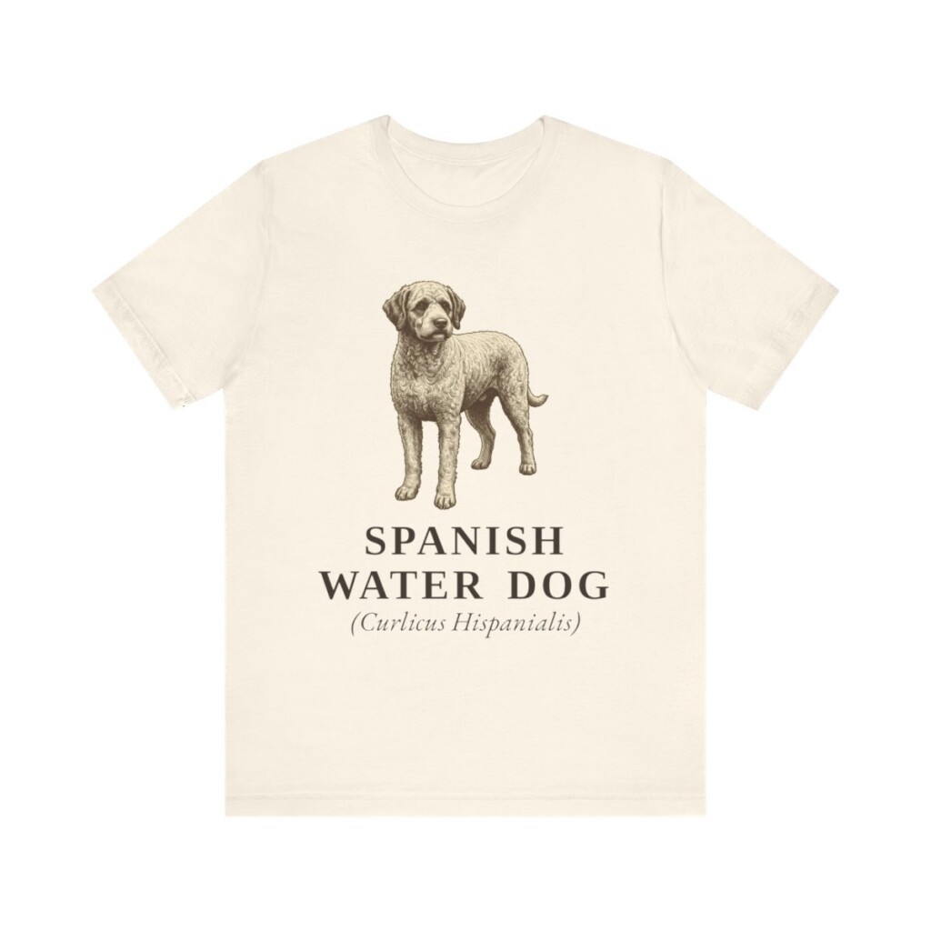 Spanish Water Dog Latin Shirt, Vintage Dog Sketch Tee, Dog Latin Gift