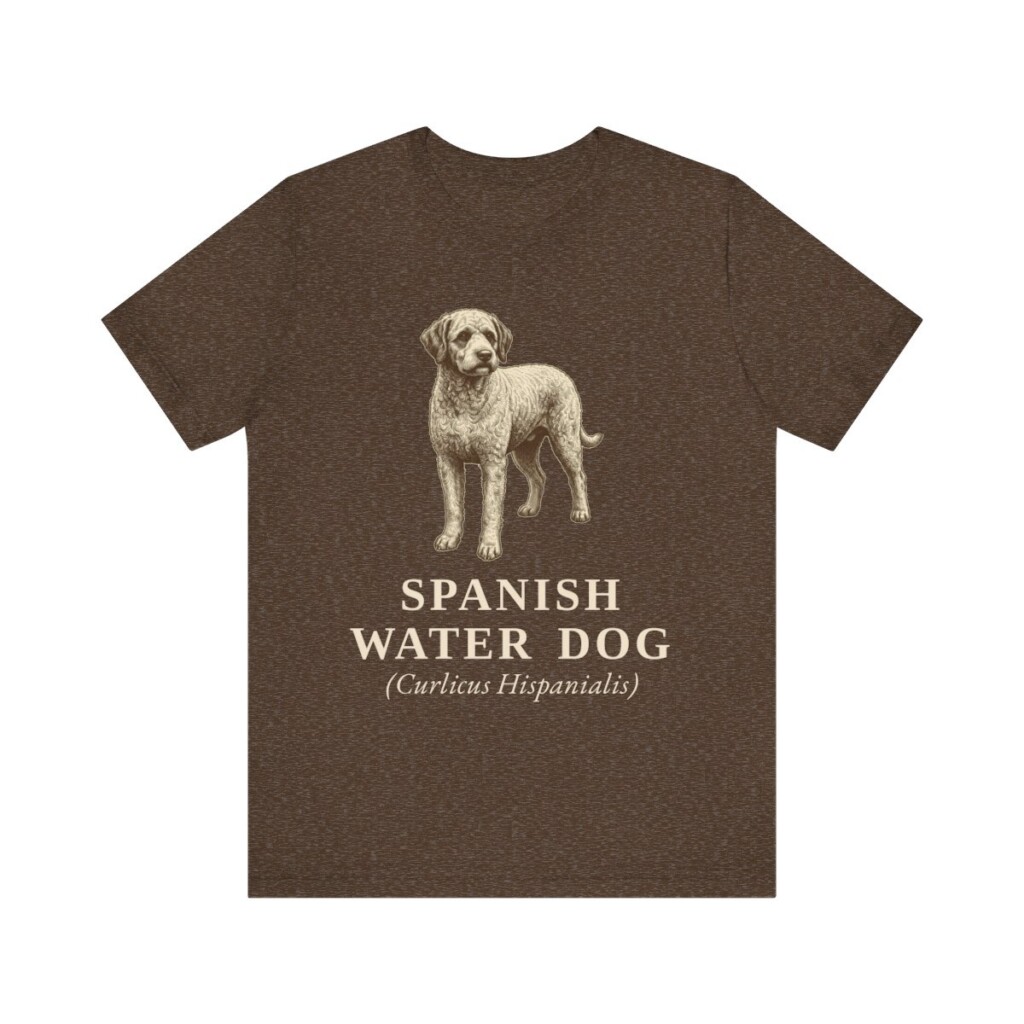 Spanish Water Dog Latin Shirt, Vintage Dog Sketch Tee, Dog Latin Gift