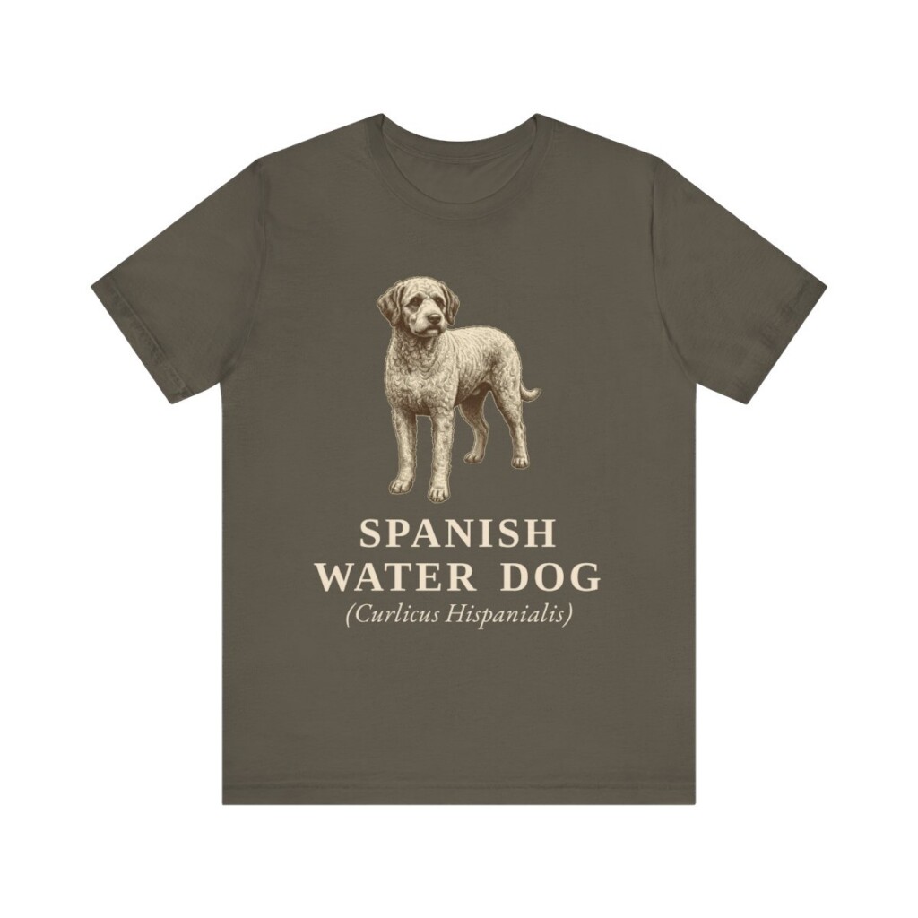 Spanish Water Dog Latin Shirt, Vintage Dog Sketch Tee, Dog Latin Gift
