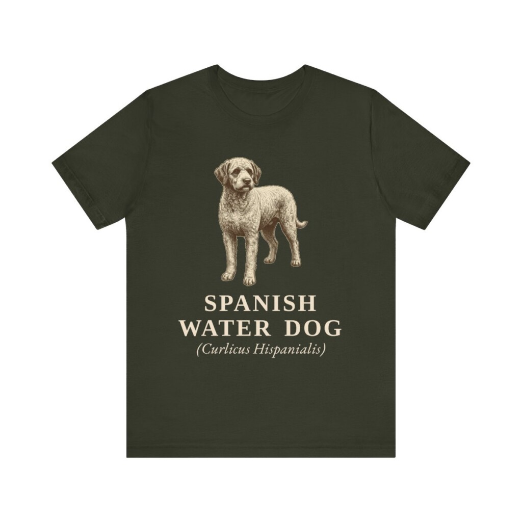 Spanish Water Dog Latin Shirt, Vintage Dog Sketch Tee, Dog Latin Gift