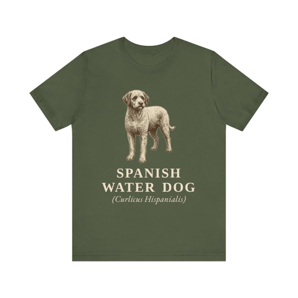 Spanish Water Dog Latin Shirt, Vintage Dog Sketch Tee, Dog Latin Gift