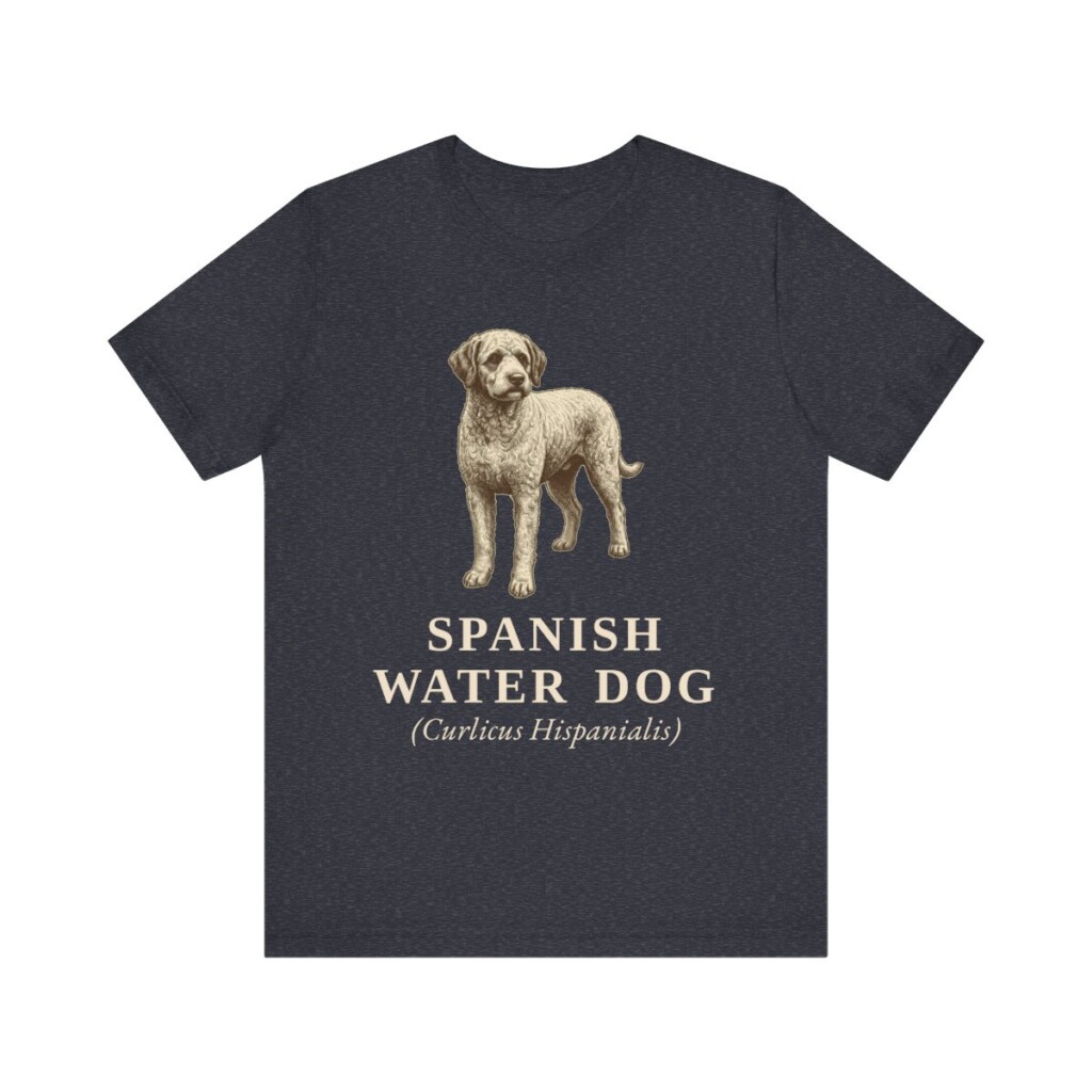 Spanish Water Dog Latin Shirt, Vintage Dog Sketch Tee, Dog Latin Gift